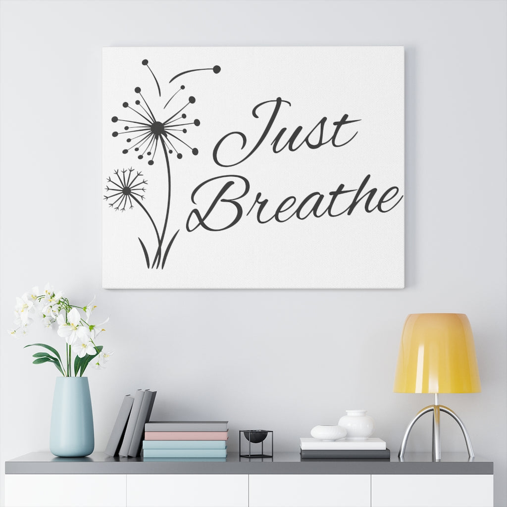 Scripture Walls Inspirational Wall Art Just Breathe Wall Art Motivation Wall Decor for Home Office Gym Inspiring Success Quote Print Ready to Hang Unframed-Express Your Love Gifts