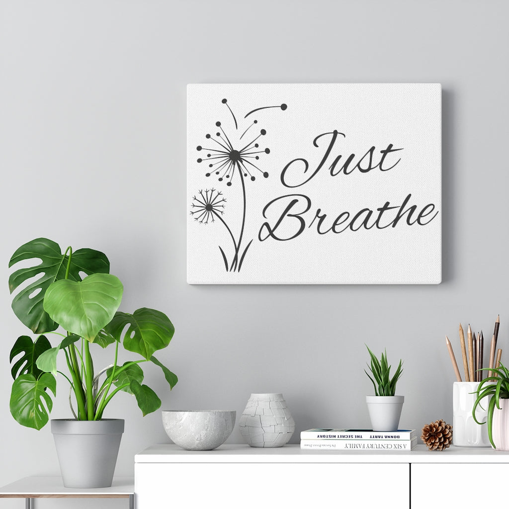Scripture Walls Inspirational Wall Art Just Breathe Wall Art Motivation Wall Decor for Home Office Gym Inspiring Success Quote Print Ready to Hang Unframed-Express Your Love Gifts
