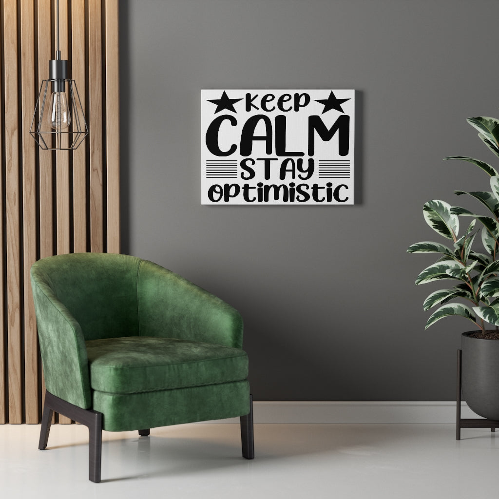 Scripture Walls Inspirational Wall Art Keep Calm Stay Optimistic Wall Art Motivation Wall Decor for Home Office Gym Inspiring Success Quote Print Ready to Hang Unframed-Express Your Love Gifts
