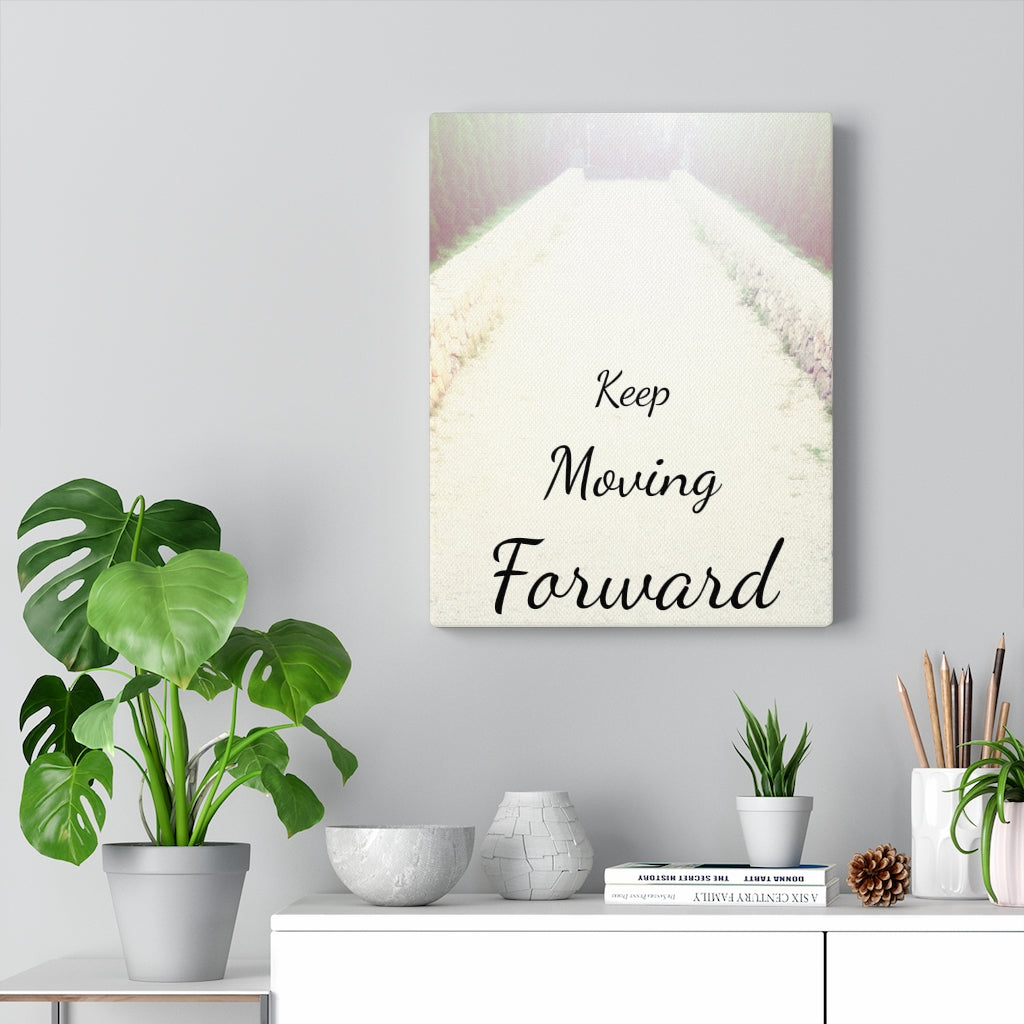 Scripture Walls Inspirational Wall Art Keep Moving White Forward Motivational Print Ready to Hang Artwork Unframed-Express Your Love Gifts