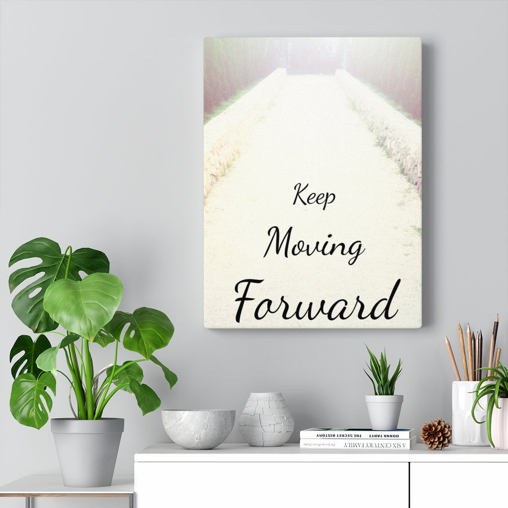 Scripture Walls Inspirational Wall Art Keep Moving White Forward Motivational Print Ready to Hang Artwork Unframed-Express Your Love Gifts