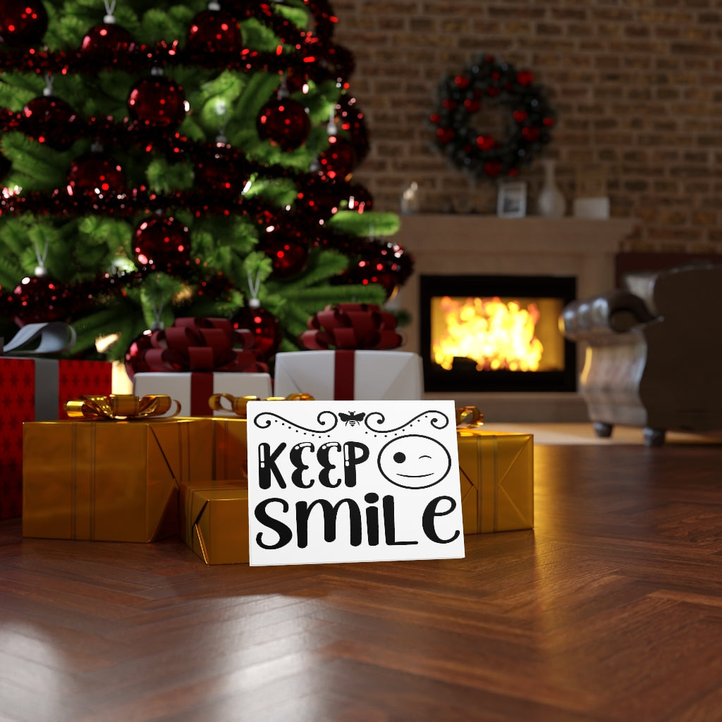 Scripture Walls Inspirational Wall Art Keep Smile Smiley Wall Art Motivation Wall Decor for Home Office Gym Inspiring Success Quote Print Ready to Hang Unframed-Express Your Love Gifts