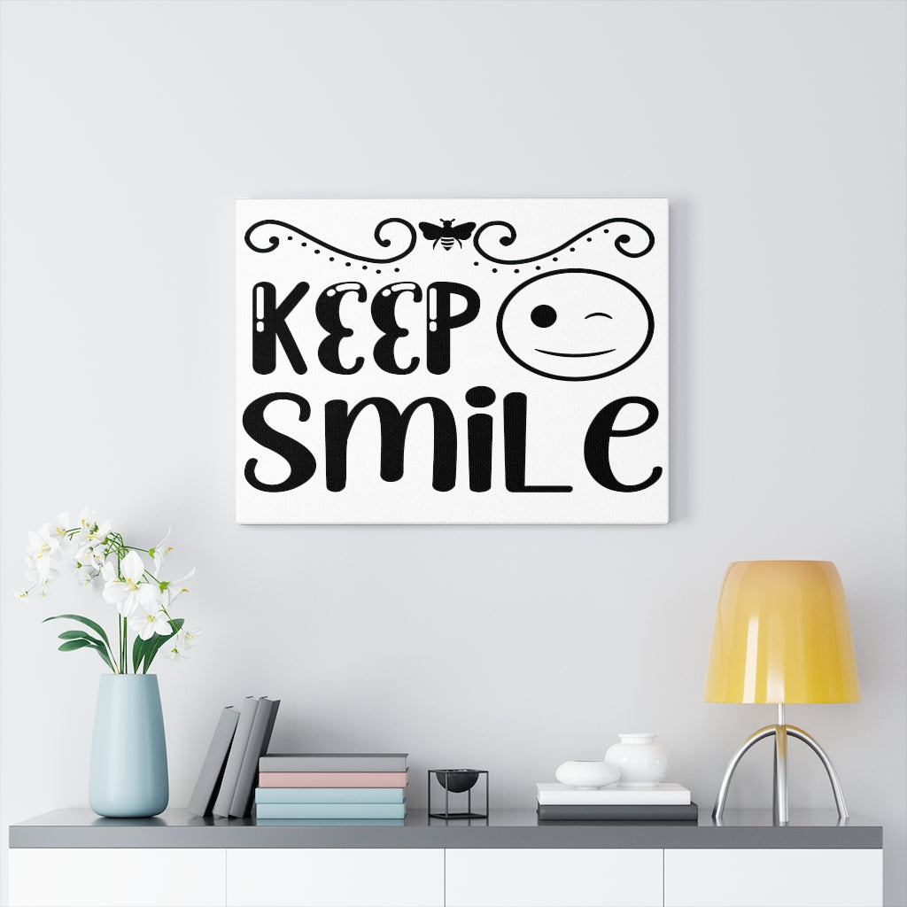 Scripture Walls Inspirational Wall Art Keep Smile Smiley Wall Art Motivation Wall Decor for Home Office Gym Inspiring Success Quote Print Ready to Hang Unframed-Express Your Love Gifts