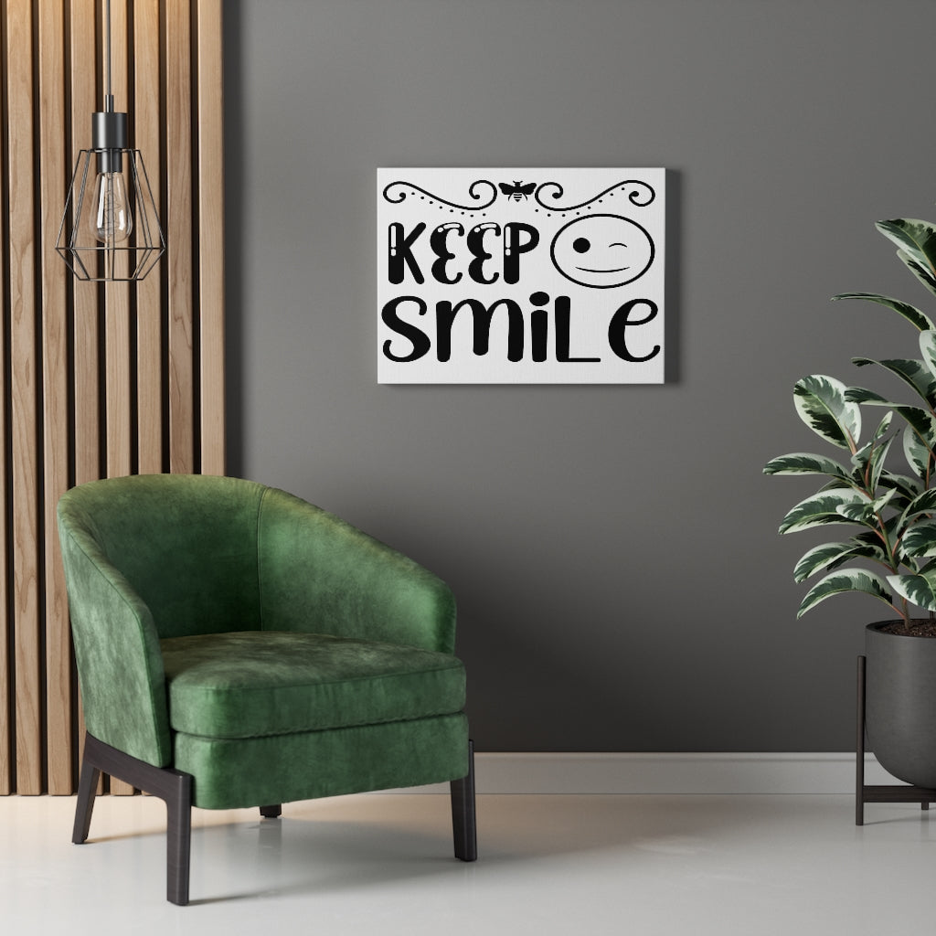 Scripture Walls Inspirational Wall Art Keep Smile Smiley Wall Art Motivation Wall Decor for Home Office Gym Inspiring Success Quote Print Ready to Hang Unframed-Express Your Love Gifts