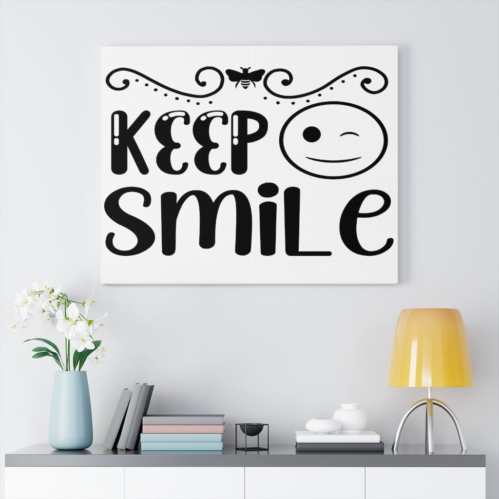 Scripture Walls Inspirational Wall Art Keep Smile Smiley Wall Art Motivation Wall Decor for Home Office Gym Inspiring Success Quote Print Ready to Hang Unframed-Express Your Love Gifts