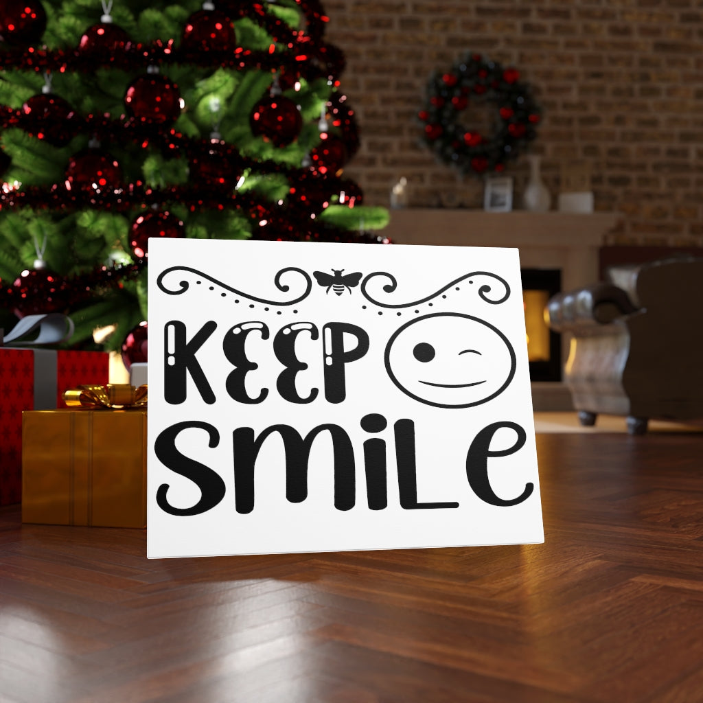 Scripture Walls Inspirational Wall Art Keep Smile Smiley Wall Art Motivation Wall Decor for Home Office Gym Inspiring Success Quote Print Ready to Hang Unframed-Express Your Love Gifts