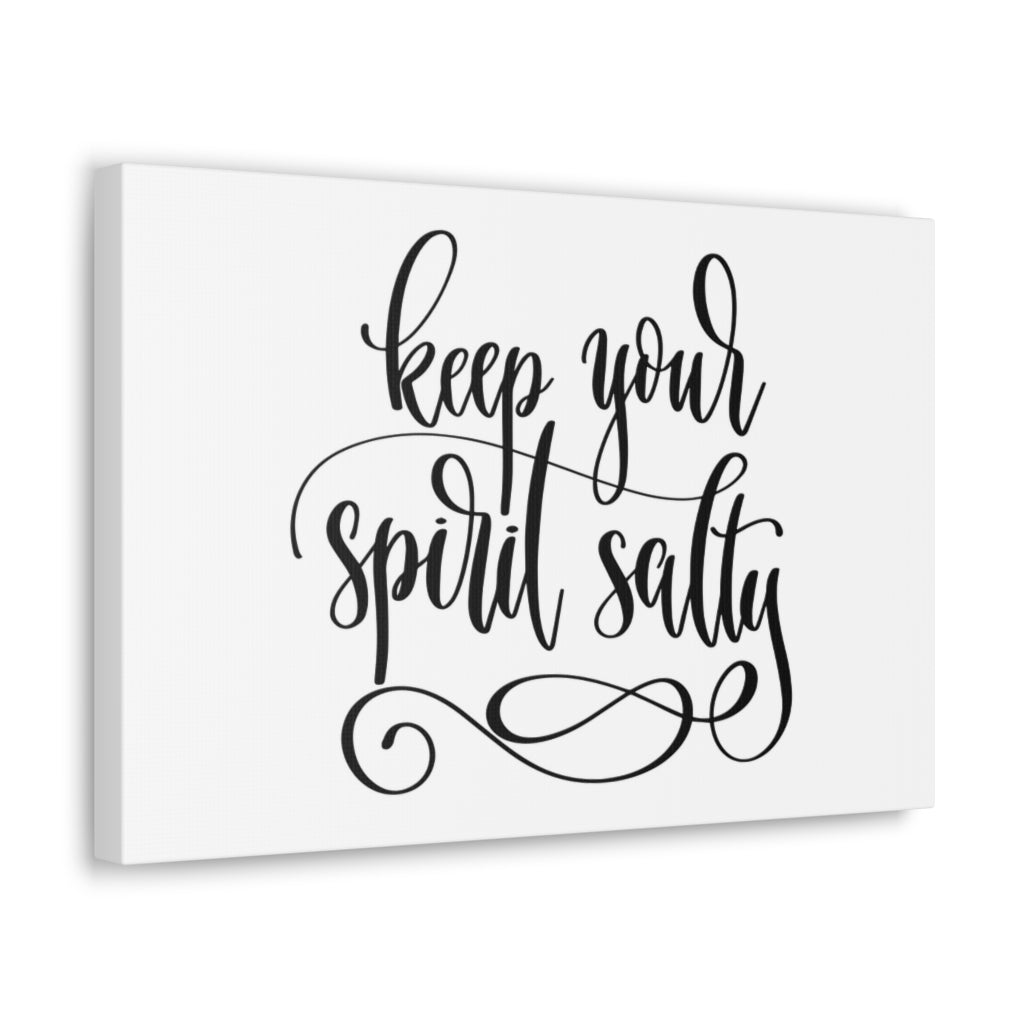 Scripture Walls Inspirational Wall Art Keep Your Spirit Salty Motivation Wall Decor for Home Office Gym Inspiring Success Quote Print Ready to Hang Unframed-Express Your Love Gifts