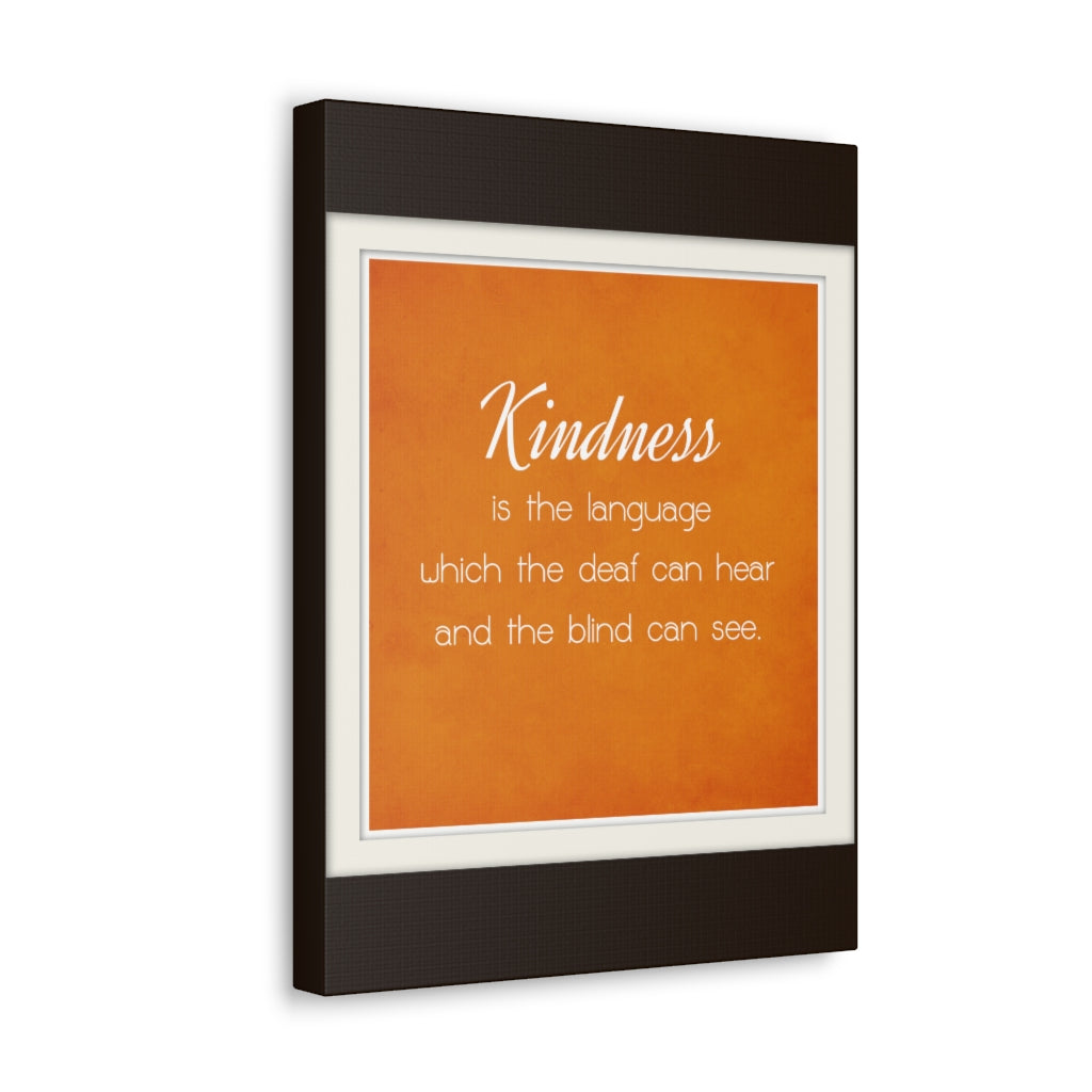Scripture Walls Inspirational Wall Art Kindness Is The Language Motivation Wall Decor for Home Office Gym Inspiring Success Quote Print Ready to Hang Unframed-Express Your Love Gifts