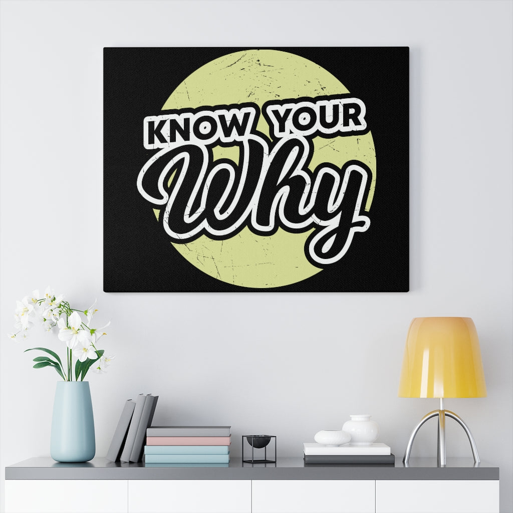 Scripture Walls Inspirational Wall Art Know Your Why Wall Art Motivation Wall Decor for Home Office Gym Inspiring Success Quote Print Ready to Hang Unframed-Express Your Love Gifts