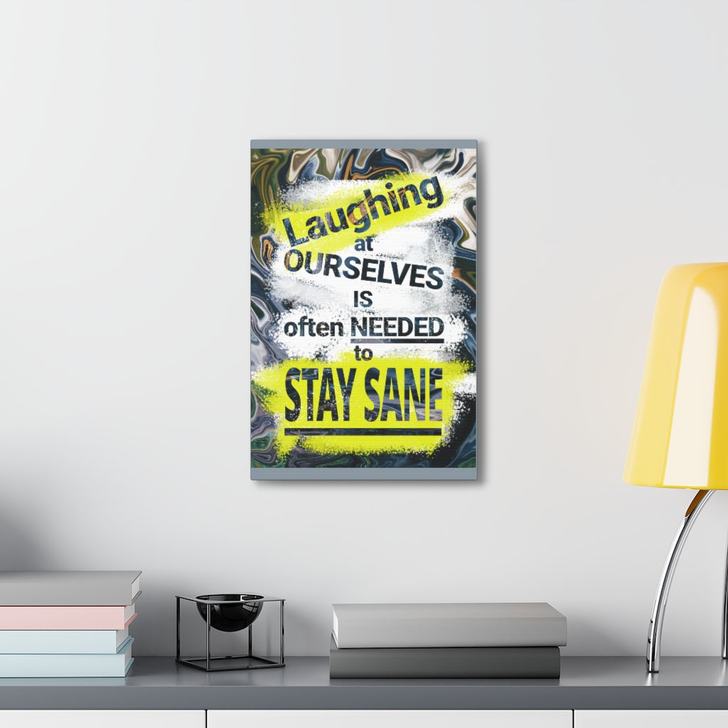 Scripture Walls Inspirational Wall Art Laughing At Ourselves Motivation Wall Decor for Home Office Gym Inspiring Success Quote Print Ready to Hang Unframed-Express Your Love Gifts