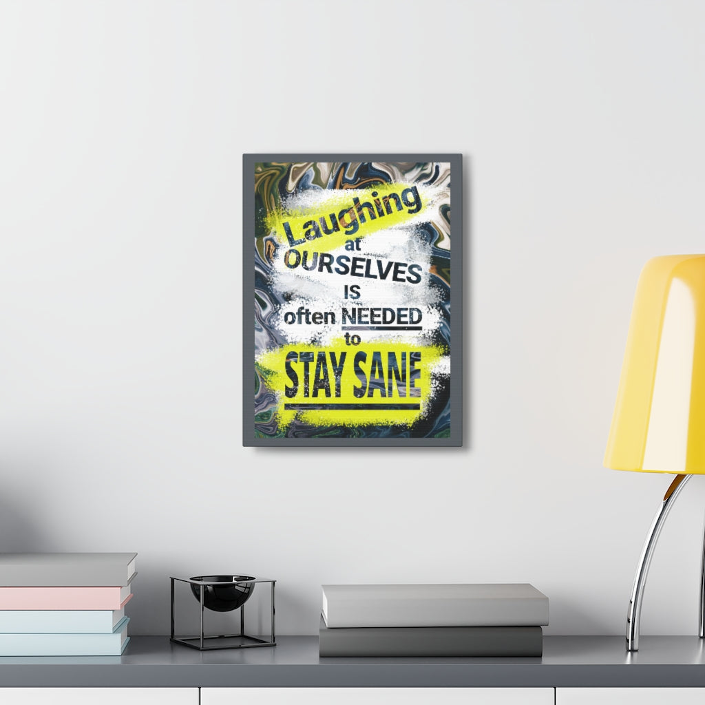 Scripture Walls Inspirational Wall Art Laughing To Stay Sane Motivation Wall Decor for Home Office Gym Inspiring Success Quote Print Ready to Hang Unframed-Express Your Love Gifts