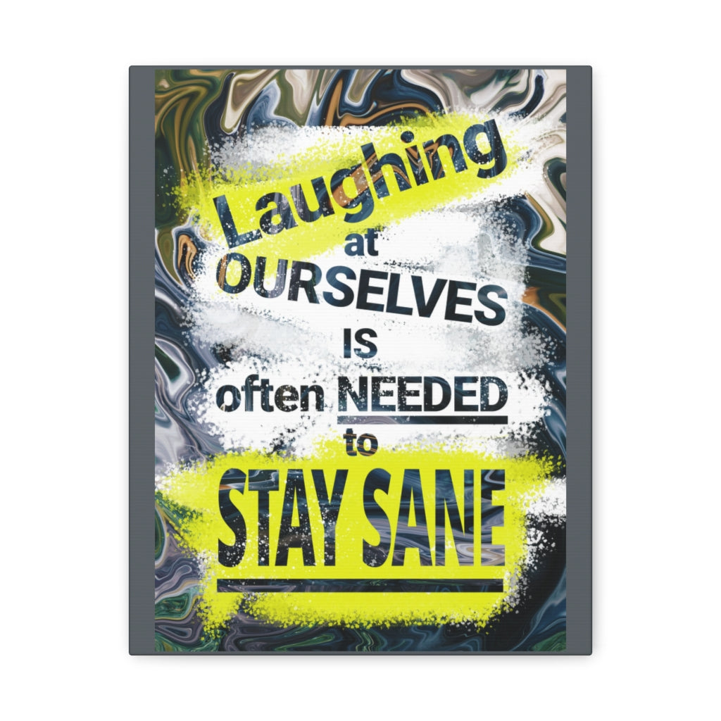 Scripture Walls Inspirational Wall Art Laughing To Stay Sane Motivation Wall Decor for Home Office Gym Inspiring Success Quote Print Ready to Hang Unframed-Express Your Love Gifts