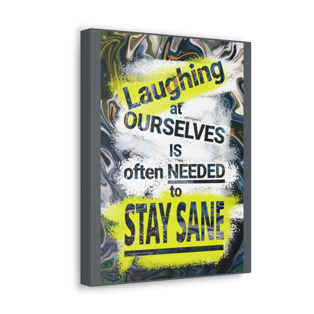 Scripture Walls Inspirational Wall Art Laughing To Stay Sane Motivation Wall Decor for Home Office Gym Inspiring Success Quote Print Ready to Hang Unframed-Express Your Love Gifts