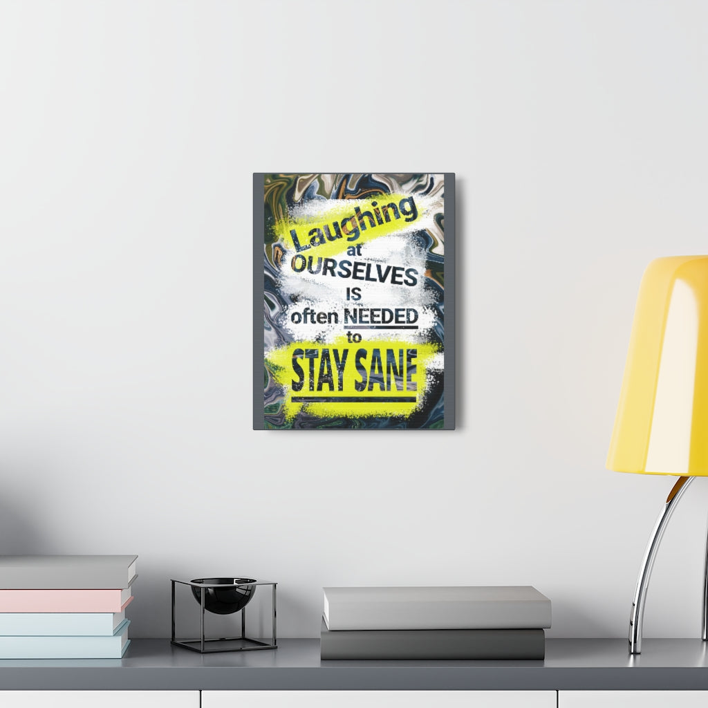 Scripture Walls Inspirational Wall Art Laughing To Stay Sane Motivation Wall Decor for Home Office Gym Inspiring Success Quote Print Ready to Hang Unframed-Express Your Love Gifts