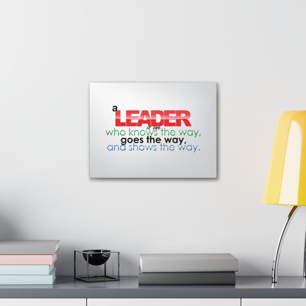 Scripture Walls Inspirational Wall Art Leader Knows The Way Motivation Wall Decor for Home Office Gym Inspiring Success Quote Print Ready to Hang Unframed-Express Your Love Gifts