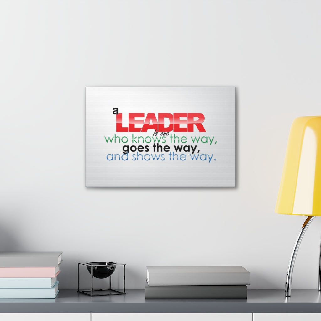 Scripture Walls Inspirational Wall Art Leader Knows The Way Motivation Wall Decor for Home Office Gym Inspiring Success Quote Print Ready to Hang Unframed-Express Your Love Gifts