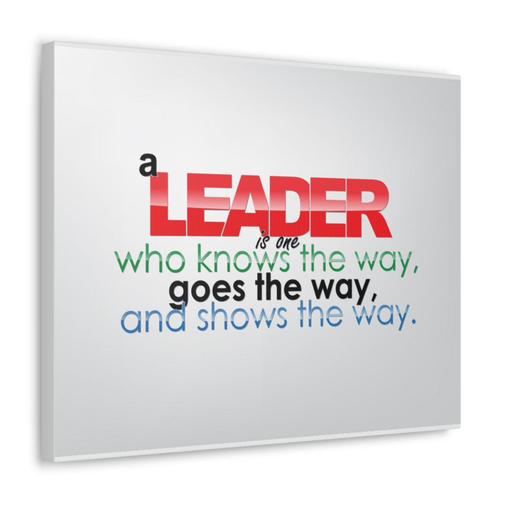 Scripture Walls Inspirational Wall Art Leader Knows The Way Motivation Wall Decor for Home Office Gym Inspiring Success Quote Print Ready to Hang Unframed-Express Your Love Gifts