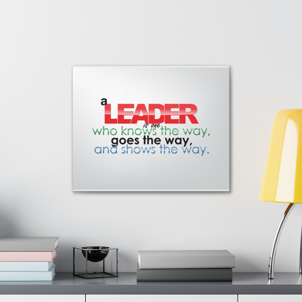 Scripture Walls Inspirational Wall Art Leader Knows The Way Motivation Wall Decor for Home Office Gym Inspiring Success Quote Print Ready to Hang Unframed-Express Your Love Gifts