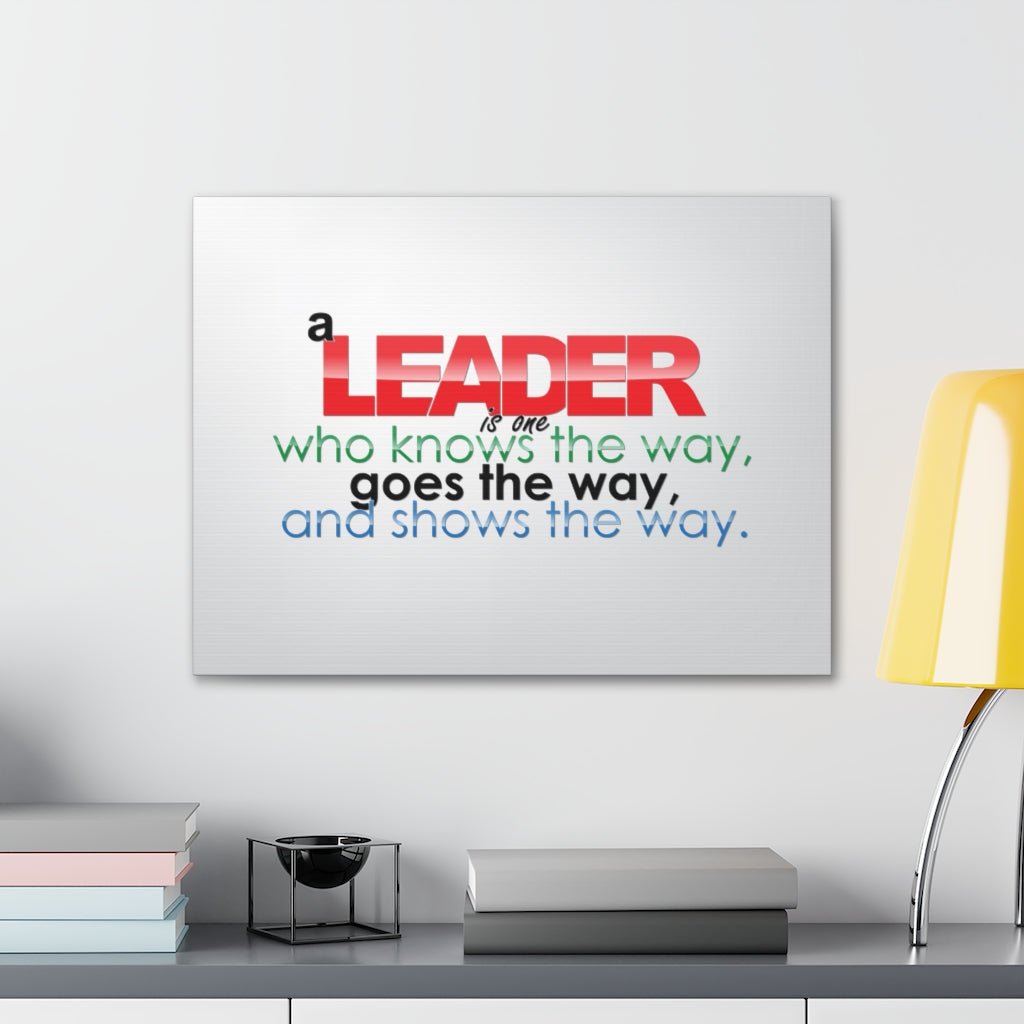 Scripture Walls Inspirational Wall Art Leader Knows The Way Motivation Wall Decor for Home Office Gym Inspiring Success Quote Print Ready to Hang Unframed-Express Your Love Gifts