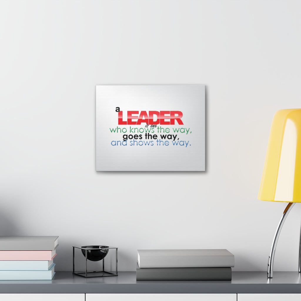 Scripture Walls Inspirational Wall Art Leader Knows The Way Motivation Wall Decor for Home Office Gym Inspiring Success Quote Print Ready to Hang Unframed-Express Your Love Gifts