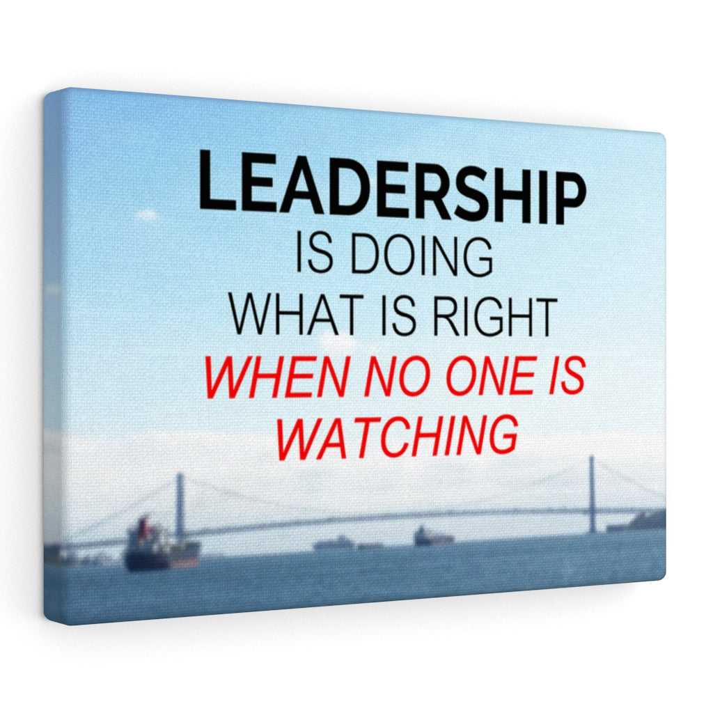 Scripture Walls Inspirational Wall Art Leadership Is Doing What Is Right Wall Art Motivational Motto Inspiring Prints Artwork Decor Ready to Hang Unframed-Express Your Love Gifts