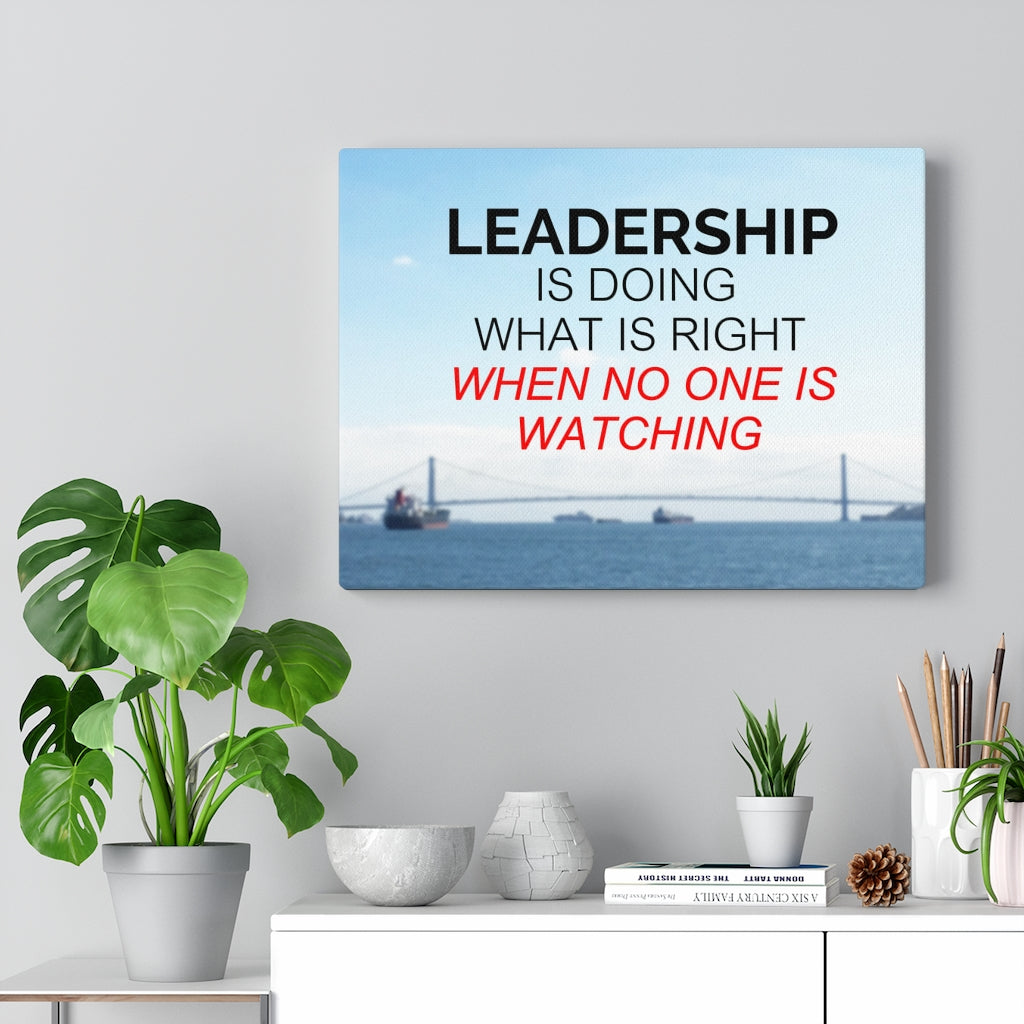 Scripture Walls Inspirational Wall Art Leadership Is Doing What Is Right Wall Art Motivational Motto Inspiring Prints Artwork Decor Ready to Hang Unframed-Express Your Love Gifts
