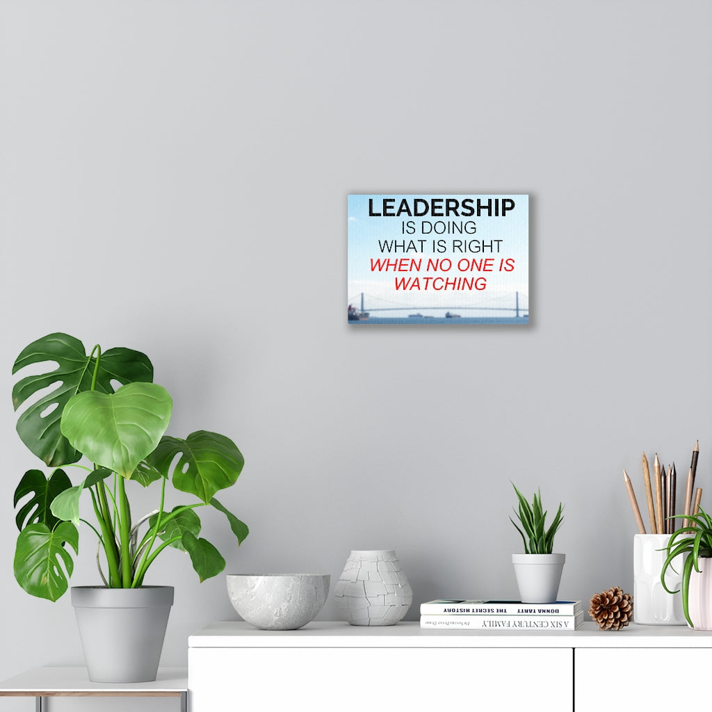 Scripture Walls Inspirational Wall Art Leadership Is Doing What Is Right Wall Art Motivational Motto Inspiring Prints Artwork Decor Ready to Hang Unframed-Express Your Love Gifts