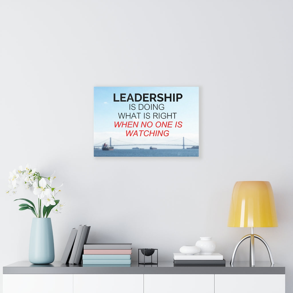 Scripture Walls Inspirational Wall Art Leadership Is Doing What Is Right Wall Art Motivational Motto Inspiring Prints Artwork Decor Ready to Hang Unframed-Express Your Love Gifts