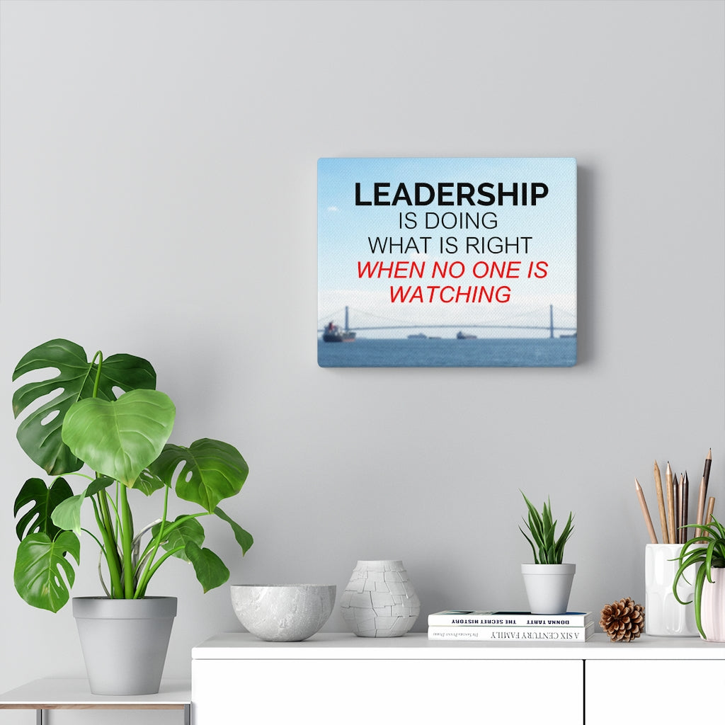 Scripture Walls Inspirational Wall Art Leadership Is Doing What Is Right Wall Art Motivational Motto Inspiring Prints Artwork Decor Ready to Hang Unframed-Express Your Love Gifts