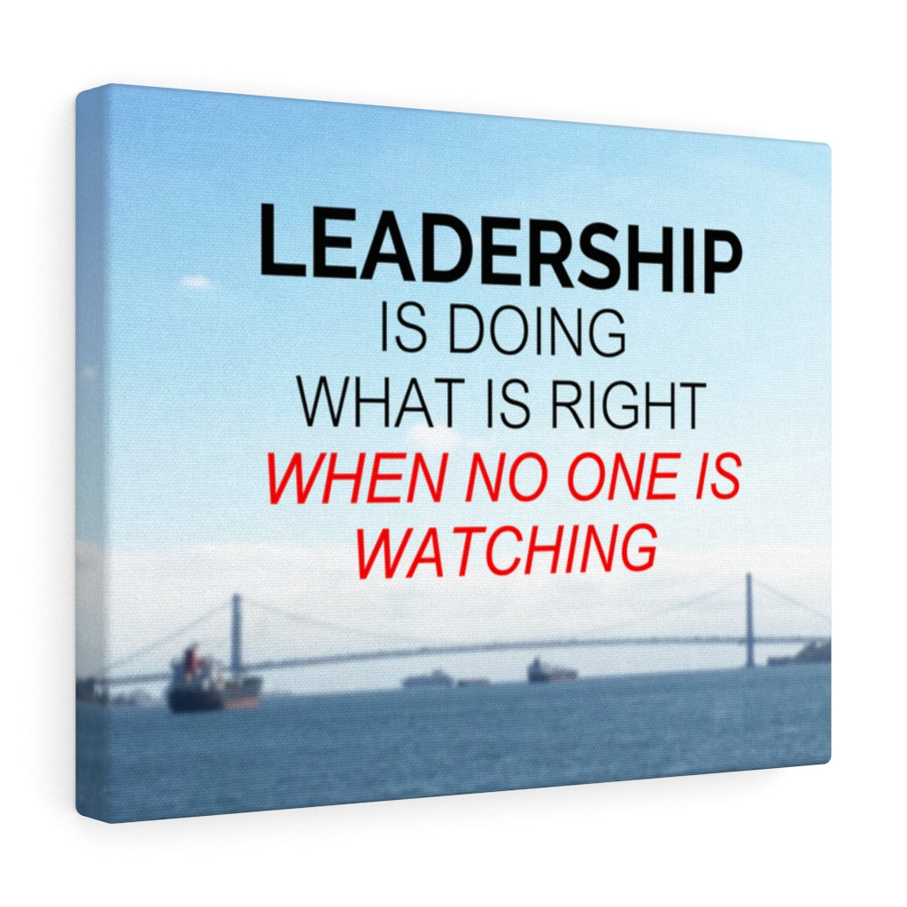 Scripture Walls Inspirational Wall Art Leadership Is Doing What Is Right Wall Art Motivational Motto Inspiring Prints Artwork Decor Ready to Hang Unframed-Express Your Love Gifts