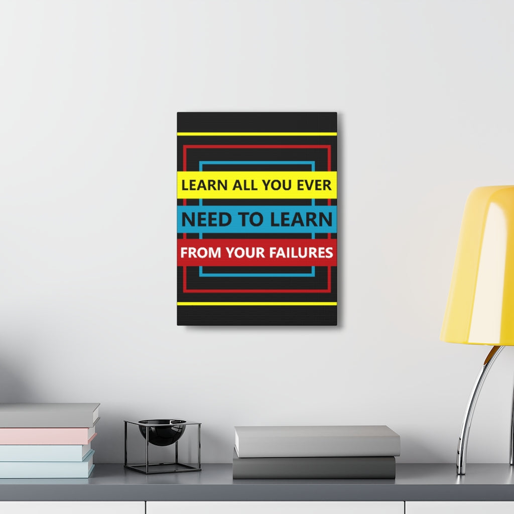 Scripture Walls Inspirational Wall Art Learn From Your Failures Motivation Wall Decor for Home Office Gym Inspiring Success Quote Print Ready to Hang Unframed-Express Your Love Gifts