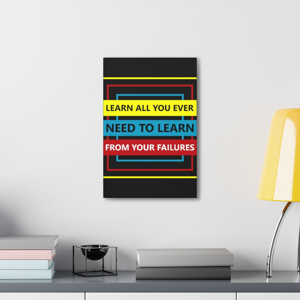 Scripture Walls Inspirational Wall Art Learn From Your Failures Motivation Wall Decor for Home Office Gym Inspiring Success Quote Print Ready to Hang Unframed-Express Your Love Gifts