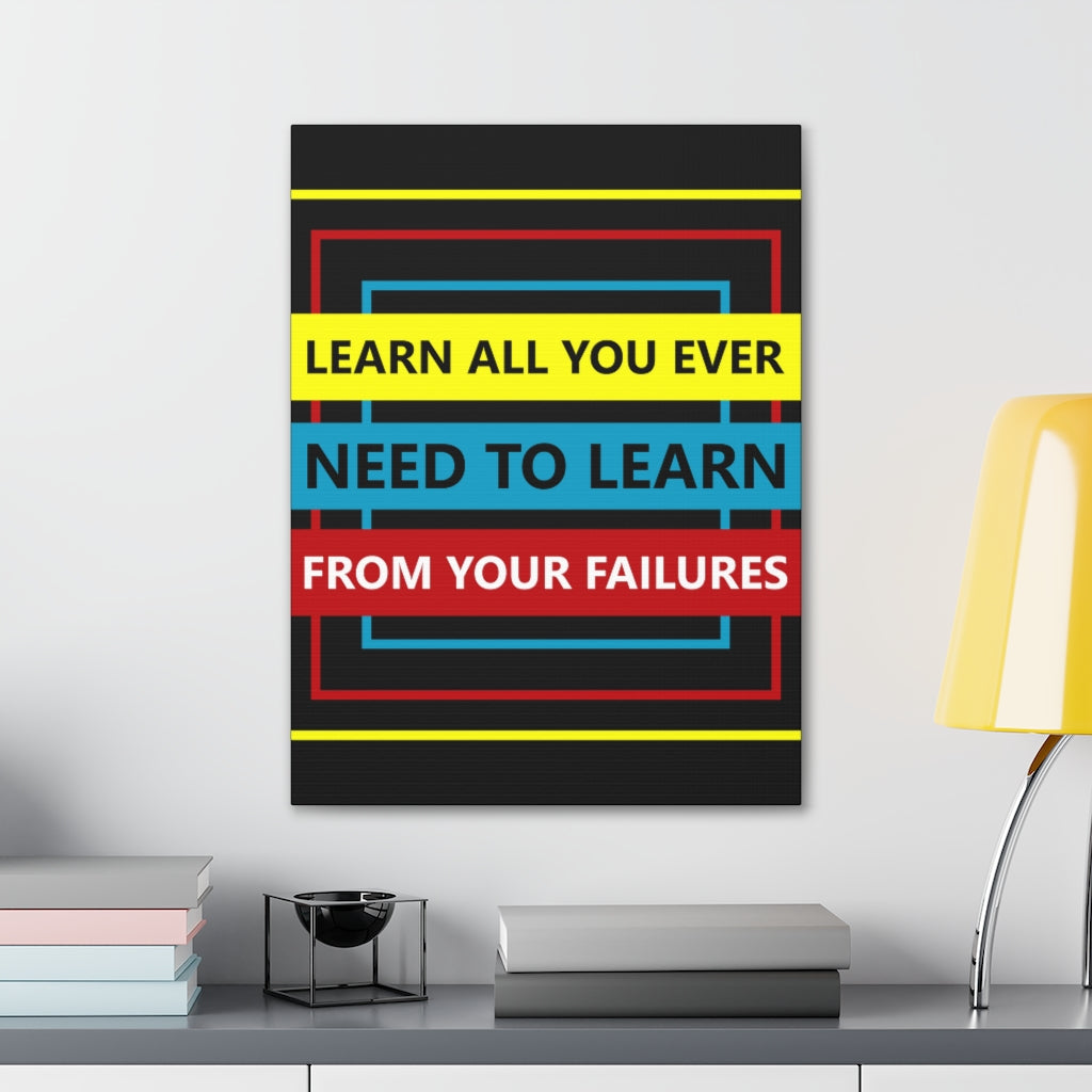 Scripture Walls Inspirational Wall Art Learn From Your Failures Motivation Wall Decor for Home Office Gym Inspiring Success Quote Print Ready to Hang Unframed-Express Your Love Gifts