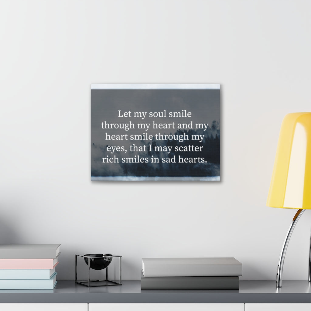 Scripture Walls Inspirational Wall Art Let My Soul Smile Motivation Wall Decor for Home Office Gym Inspiring Success Quote Print Ready to Hang Unframed-Express Your Love Gifts