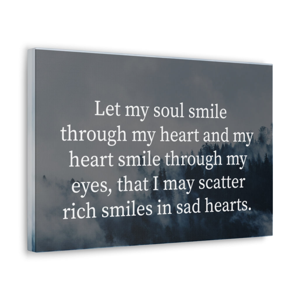 Scripture Walls Inspirational Wall Art Let My Soul Smile Motivation Wall Decor for Home Office Gym Inspiring Success Quote Print Ready to Hang Unframed-Express Your Love Gifts