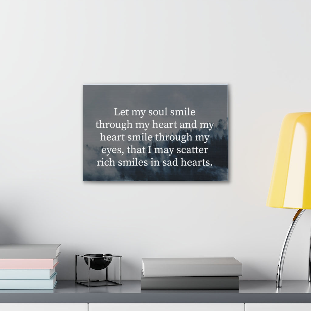 Scripture Walls Inspirational Wall Art Let My Soul Smile Motivation Wall Decor for Home Office Gym Inspiring Success Quote Print Ready to Hang Unframed-Express Your Love Gifts