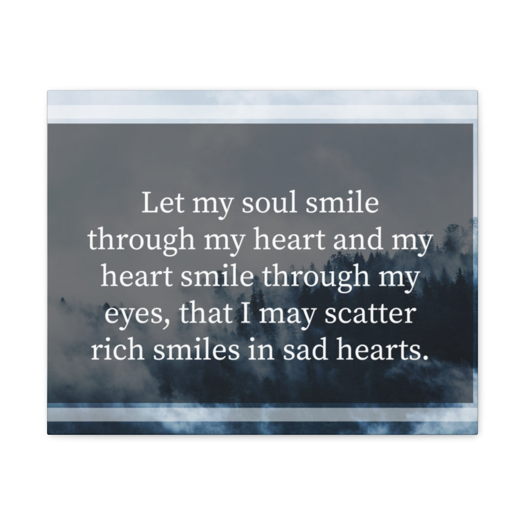 Scripture Walls Inspirational Wall Art Let My Soul Smile Motivation Wall Decor for Home Office Gym Inspiring Success Quote Print Ready to Hang Unframed-Express Your Love Gifts
