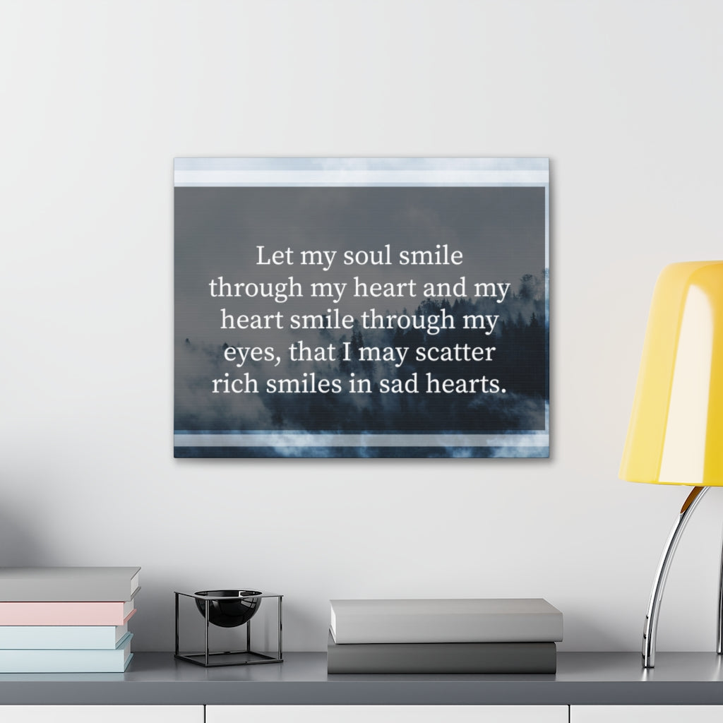 Scripture Walls Inspirational Wall Art Let My Soul Smile Motivation Wall Decor for Home Office Gym Inspiring Success Quote Print Ready to Hang Unframed-Express Your Love Gifts
