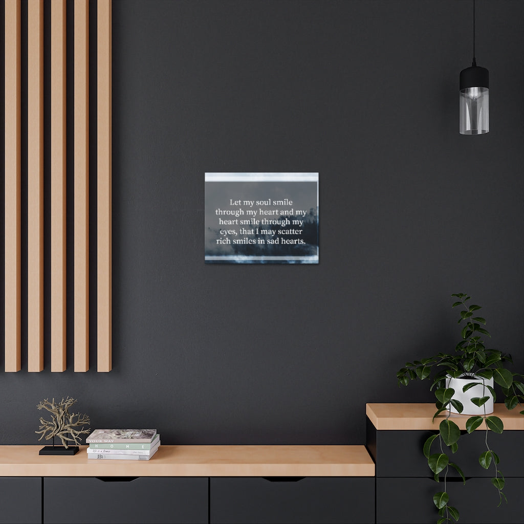 Scripture Walls Inspirational Wall Art Let My Soul Smile Motivation Wall Decor for Home Office Gym Inspiring Success Quote Print Ready to Hang Unframed-Express Your Love Gifts