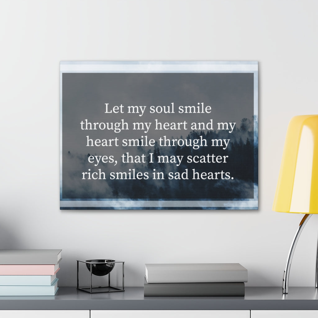 Scripture Walls Inspirational Wall Art Let My Soul Smile Motivation Wall Decor for Home Office Gym Inspiring Success Quote Print Ready to Hang Unframed-Express Your Love Gifts