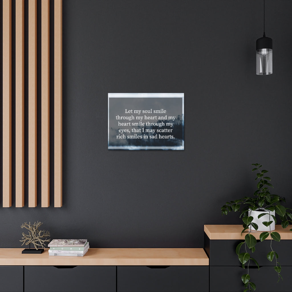 Scripture Walls Inspirational Wall Art Let My Soul Smile Motivation Wall Decor for Home Office Gym Inspiring Success Quote Print Ready to Hang Unframed-Express Your Love Gifts