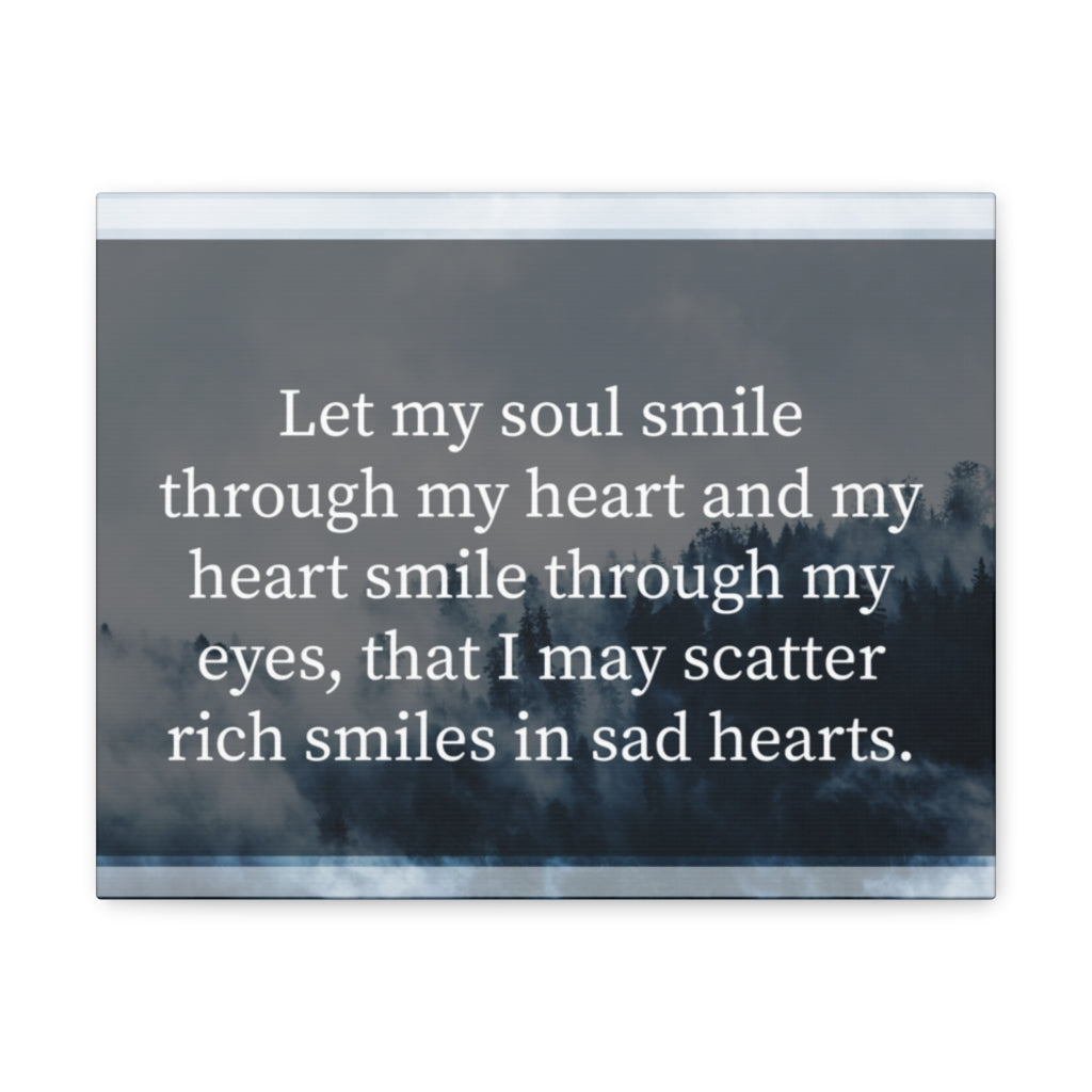 Scripture Walls Inspirational Wall Art Let My Soul Smile Motivation Wall Decor for Home Office Gym Inspiring Success Quote Print Ready to Hang Unframed-Express Your Love Gifts