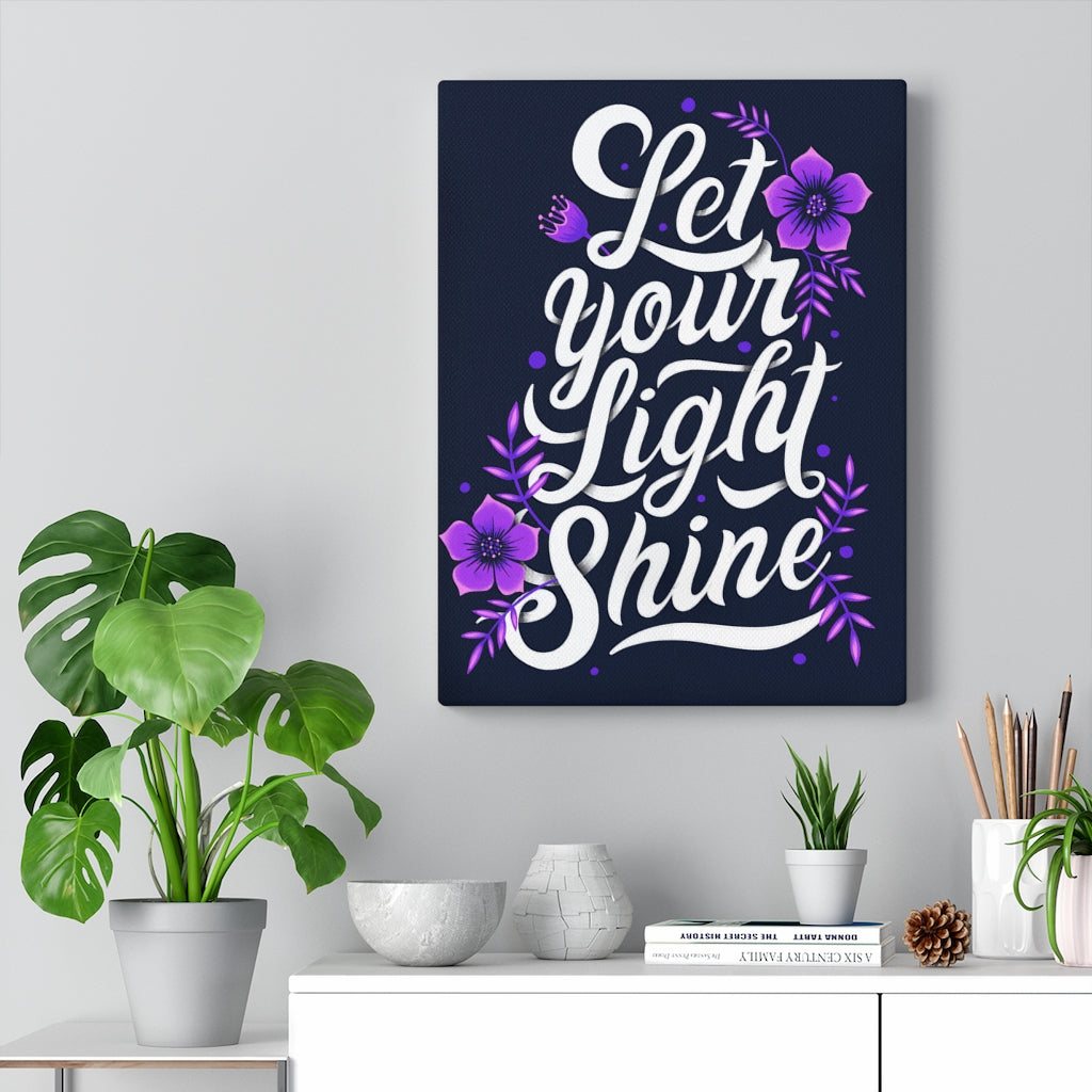 Scripture Walls Inspirational Wall Art Let Your Light Shine Wall Art Motivational Motto Inspiring Prints Artwork Decor Ready to Hang Unframed-Express Your Love Gifts