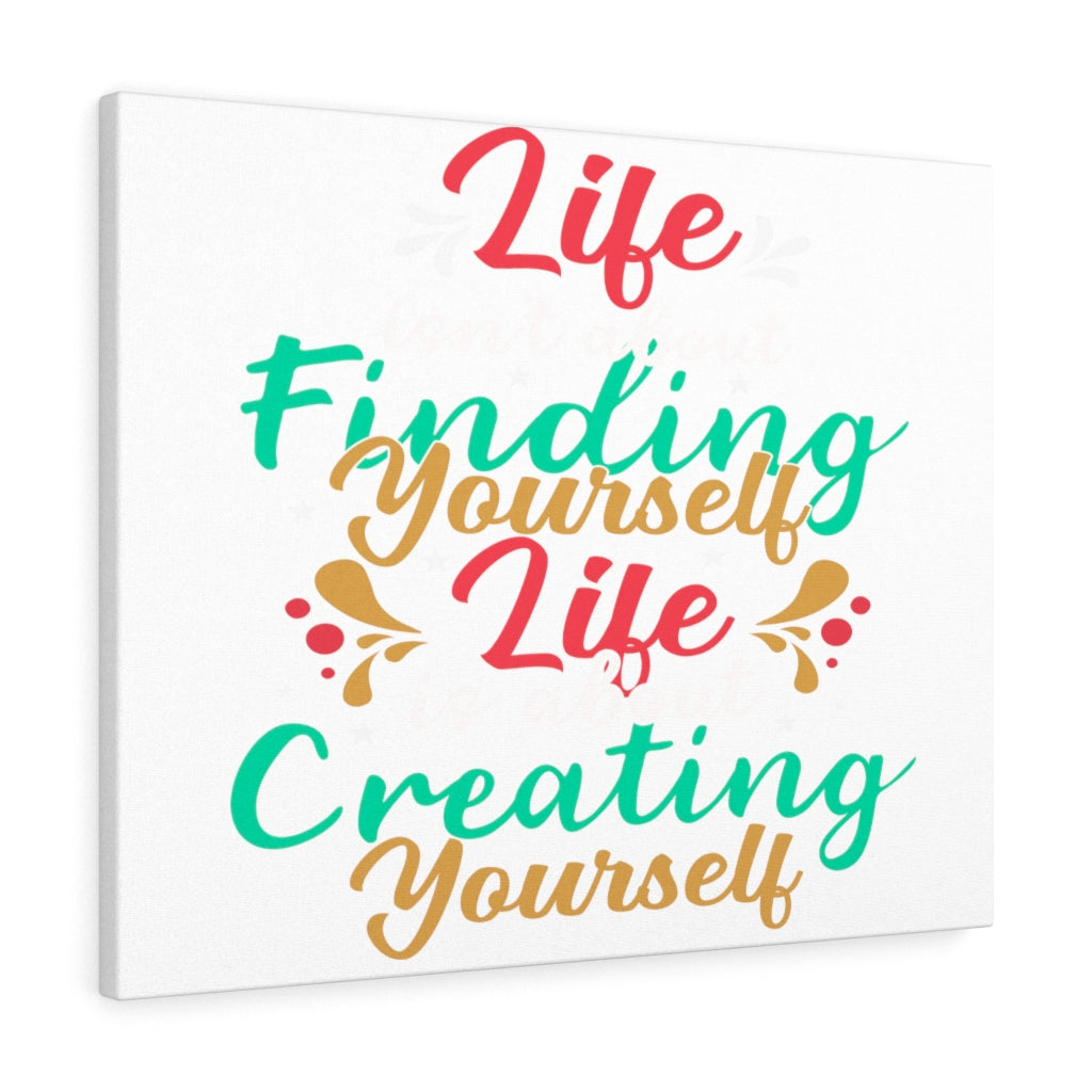 Scripture Walls Inspirational Wall Art Life Finding Yourself Life Creating Yourself Wall Art Motivation Wall Decor for Home Office Gym Inspiring Success Quote Print Ready to Hang Unframed-Express Your Love Gifts