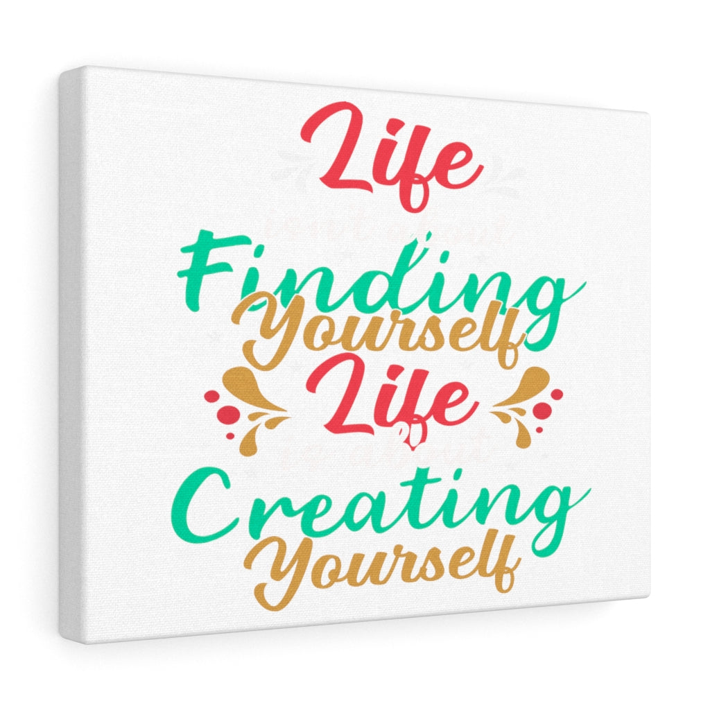Scripture Walls Inspirational Wall Art Life Finding Yourself Life Creating Yourself Wall Art Motivation Wall Decor for Home Office Gym Inspiring Success Quote Print Ready to Hang Unframed-Express Your Love Gifts