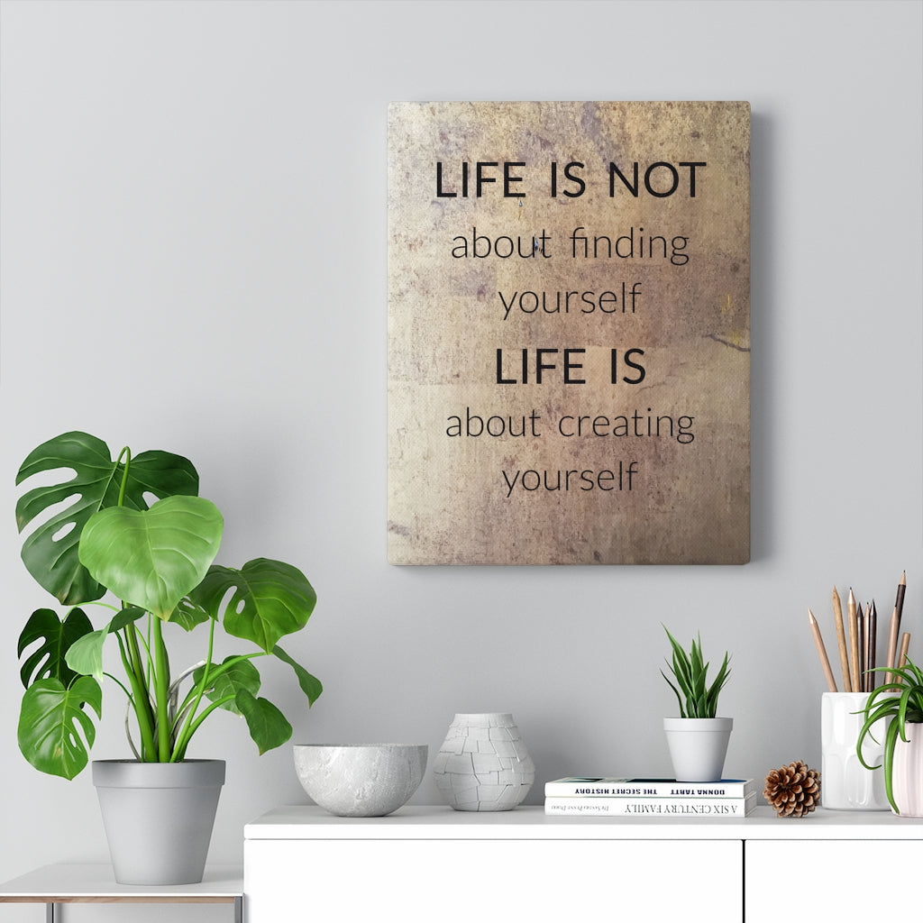 Scripture Walls Inspirational Wall Art Life Is About Creating Yourself Motivational Print Ready to Hang Artwork Unframed-Express Your Love Gifts