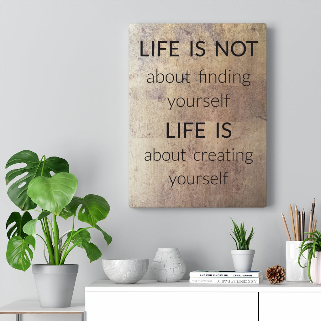 Scripture Walls Inspirational Wall Art Life Is About Creating Yourself Motivational Print Ready to Hang Artwork Unframed-Express Your Love Gifts