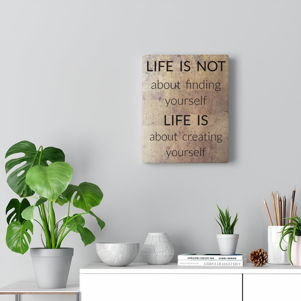 Scripture Walls Inspirational Wall Art Life Is About Creating Yourself Motivational Print Ready to Hang Artwork Unframed-Express Your Love Gifts