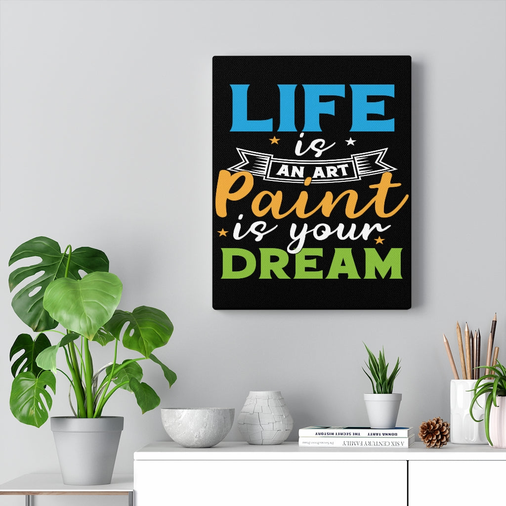Scripture Walls Inspirational Wall Art Life Is An Art Wall Art Motivation Wall Decor for Home Office Gym Inspiring Success Quote Print Ready to Hang Unframed-Express Your Love Gifts