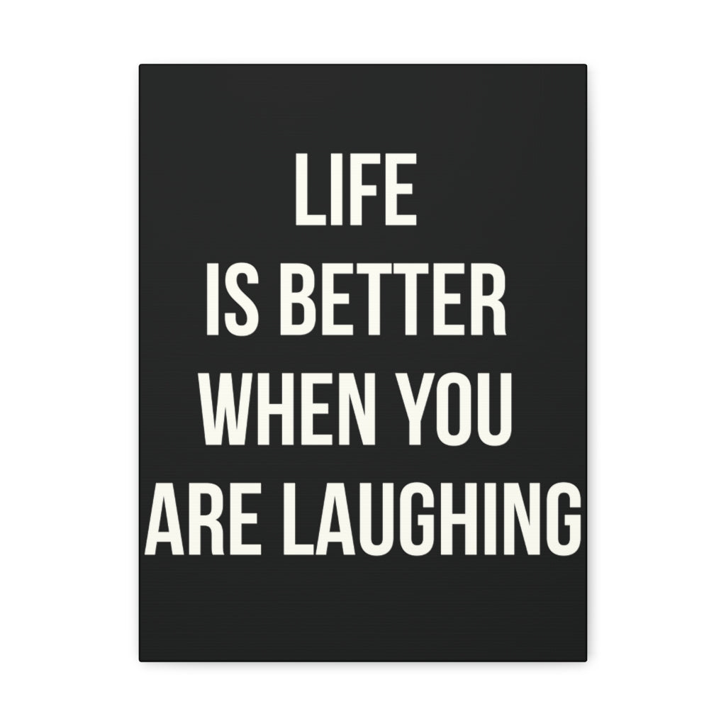Scripture Walls Inspirational Wall Art Life Is Better When Laughing Motivation Wall Decor for Home Office Gym Inspiring Success Quote Print Ready to Hang Unframed-Express Your Love Gifts